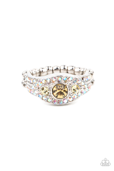 Paparazzi Celestial Crowns - Yellow Iridescent Ring