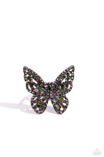 Paparazzi Flauntable Flutter - Multi Butterfly Ring