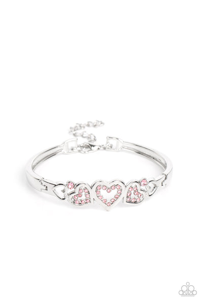 Paparazzi Seriously Smitten - Pink Heart Bracelet