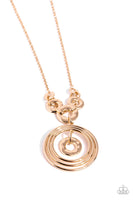 Paparazzi High HOOPS - Gold Necklace