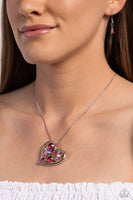 Paparazzi Romantic Recognition - Pink Heart Necklace