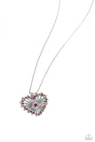 Paparazzi Flirting Ferris Wheel - Pink Heart Necklace