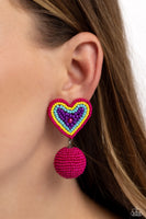 Paparazzi Spherical Sweethearts - Multi Seed Bead Earrings