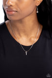 Paparazzi Seize the Initial - Silver - T Necklace