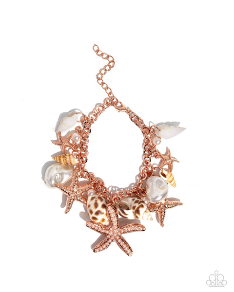 Paparazzi Seashell Song - Copper Bracelet