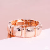 Paparazzi Textured Tranquility - Rose Gold Bracelet