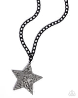 Paparazzi Stellar Selfie - Black Star Necklace