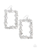 Paparazzi Wishful Wardrobe - White Earrings