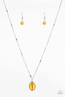 Paparazzi Accessories Summer Cool - Yellow Necklace & Earrings - The Jewelry Box Collection 