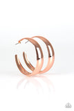 Paparazzi Gypsy Goals Copper Hoop Earrings - The Jewelry Box Collection 