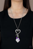 Paparazzi Flirty Fashionista - Purple Heart Necklace