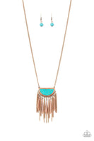 Paparazzi Desert Hustle Copper Necklace and Matching Earrings - The Jewelry Box Collection 