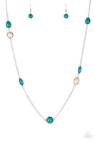 Paparazzi Pacific Piers - Multi - Blue, Brown and Green Beads - Necklace and matching Earrings - The Jewelry Box Collection 