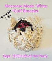 Paparazzi Macrame Mode White Bracelet - The Jewelry Box Collection 