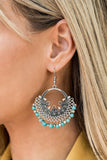 Paparazzi Canyonlands Celebration - Blue Turquoise Stone - Earrings - Fashion Fix Exclusive October 2019 - The Jewelry Box Collection 