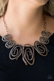 Paparazzi My Cave Is Your Cave - Copper Necklace and Matching Earrings