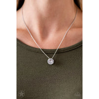 Paparazzi What a Gem White Necklace with Matching earrings - The Jewelry Box Collection 