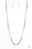Paparazzi Miami Mojito - White Beads - Silver Chain Necklace and matching Earrings - The Jewelry Box Collection 