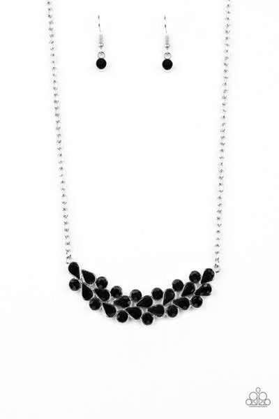 Paparazzi Special Treatment - Black Necklace and matching earrings - The Jewelry Box Collection 