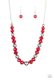 Paparazzi Jewel Jam - Red Necklace and Matching Earrings