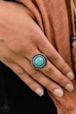 Paparazzi Rare Minerals - Blue Turquoise Stone - Ring - Fashion Fix Trend Blend Exclusive August 2019