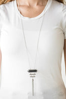 Rio Rendezvous – Paparazzi – Black Plate Stacked Pendant Necklace - The Jewelry Box Collection 