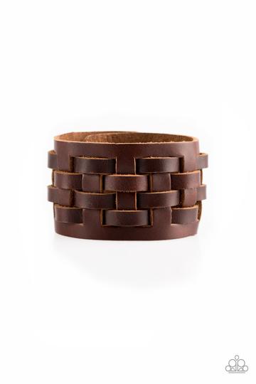 Paparazzi Road Hog - Brown - Leather Urban Bracelet