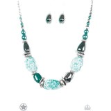 Paparazzi In Good Glazes - Blue Necklaces - The Jewelry Box Collection 