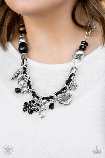 Paparazzi Charmed, I Am Sure - Black Necklace - The Jewelry Box Collection 