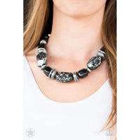 Paparazzi In Good Glazes - Black Necklace - The Jewelry Box Collection 