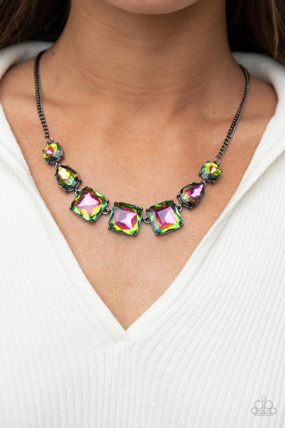 Paparazzi Unfiltered Confidence - Multi oil Spill Necklace