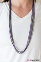 Paparazzi Colorful Calamity - Purple Necklace - The Jewelry Box Collection 