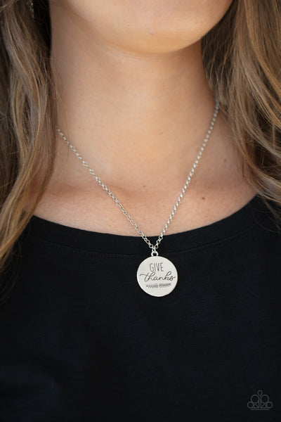 Paparazzi Give Thanks - Silver Necklace