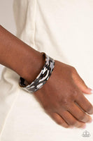 Paparazzi Glaze Daze - Black Acrylic Bracelet - The Jewelry Box Collection 