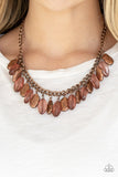 Paparazzi Fringe Fabulous - Copper - Necklace and matching Earrings