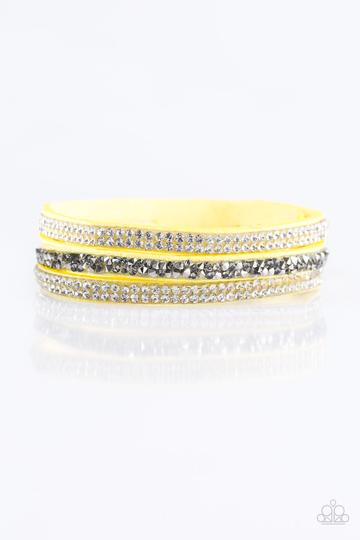 Paparazzi Mega Glam - Yellow Wrap Bracelet