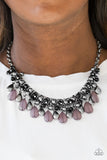 Paparazzi Diva Attitude - BlackTeardrop Necklace and matching Earrings