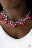 Paparazzi Paleo Princess - Pink-Necklace and matching Earrings