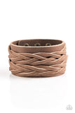Paparazzi Accessories ~ No Mercy - Brown mens urban bracelet - The Jewelry Box Collection 
