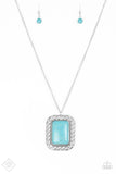 Paparazzi Peaceful Plains- Blue and Silver Necklace - The Jewelry Box Collection 