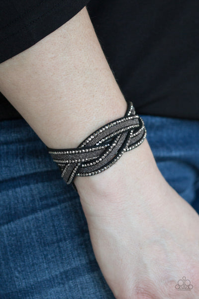 Paparazzi Girls Do It Better - Black Wrap Bracelet