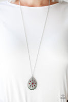 Paparazzi I Am Queen - Red Necklace and Matching Earrings - The Jewelry Box Collection 