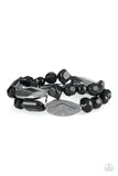 Paparazzi Rockin Rock Candy - Black Bracelet - The Jewelry Box Collection 