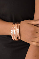 Paparazzi Boss of Boho - Copper Bangle Bracelets - The Jewelry Box Collection 