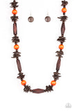 Paparazzi Cozumel Coast - Orange Wood Necklace