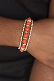 Paparazzi Epic Escape - Orange Beads - Set of 3 Bracelets