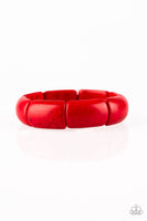 Paparazzi Peace Out - Red - Stones - Stretchy Band Bracelet