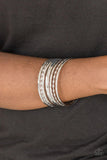 Paparazzi Basic Blend - Silver Bangle Bracelet - The Jewelry Box Collection 