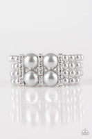 Paparazzi Romance Remix Silver Pearl  Bracelet - The Jewelry Box Collection 