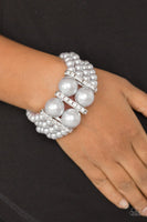 Paparazzi Romance Remix Silver Pearl  Bracelet - The Jewelry Box Collection 